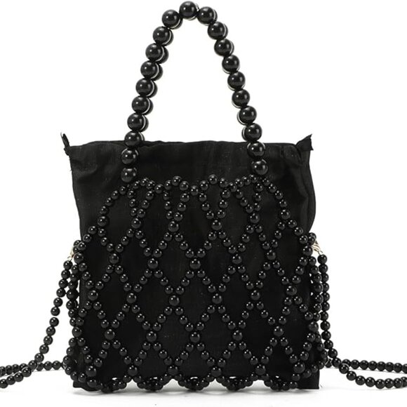 Pearl Clutch Purses Wedding Bridal Handbag Tote mal Party Evening :v - Picture 1 of 6